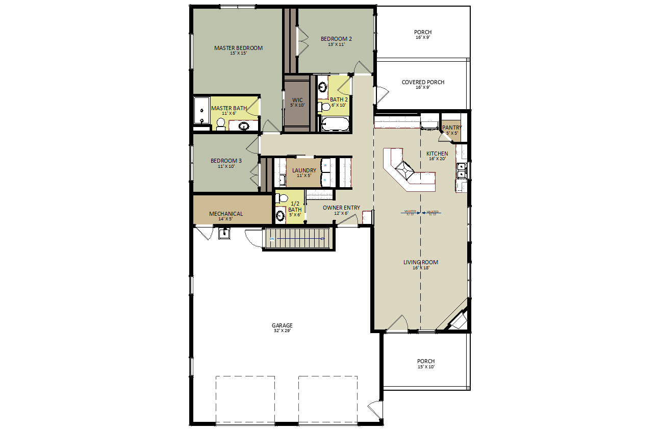 Mill Creek First Floor Floor Plan